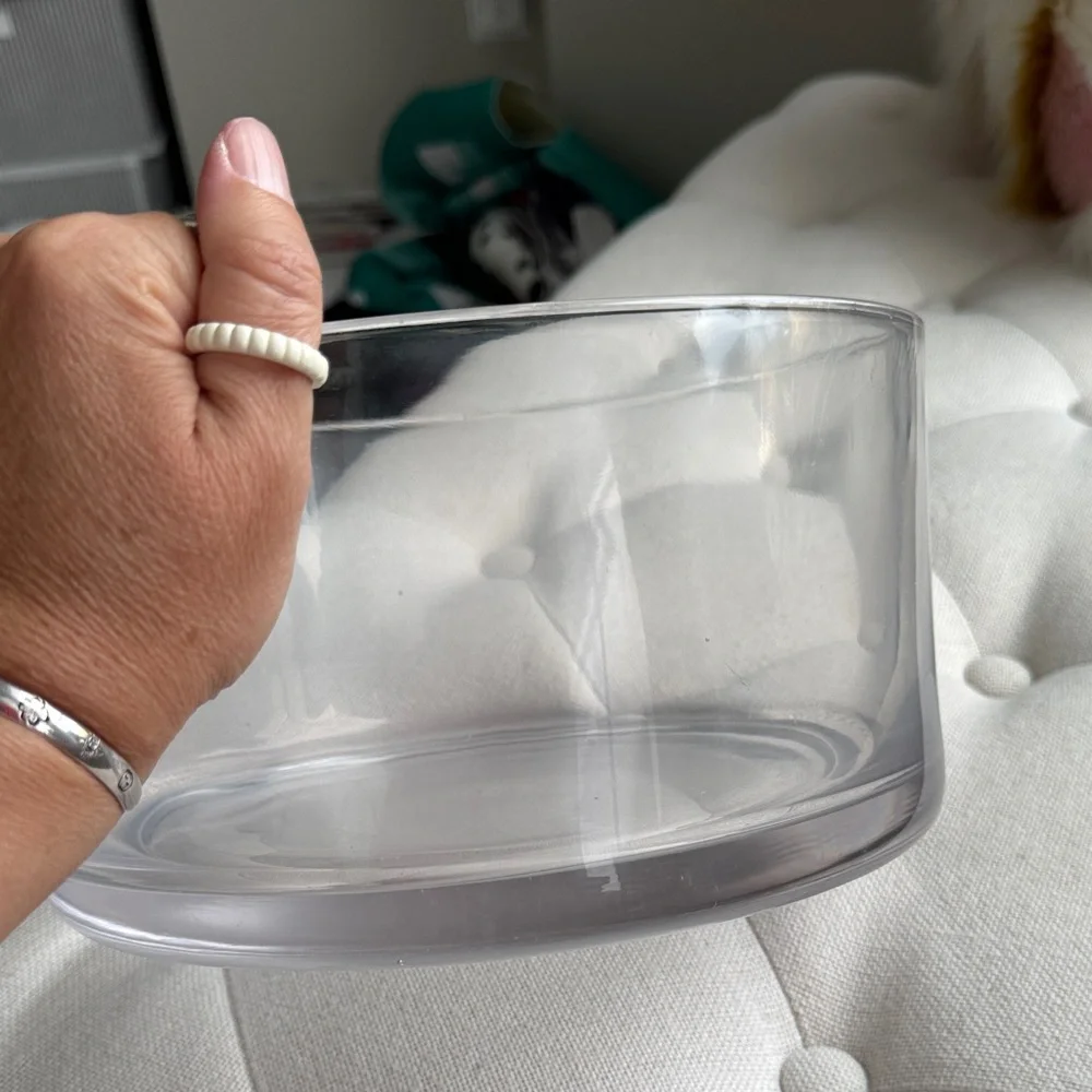Clear Large Glass Bowl 9in Dx 5inH - Picture 5 of 5